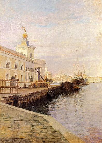 Julius L.Stewart View Of Venice oil painting image